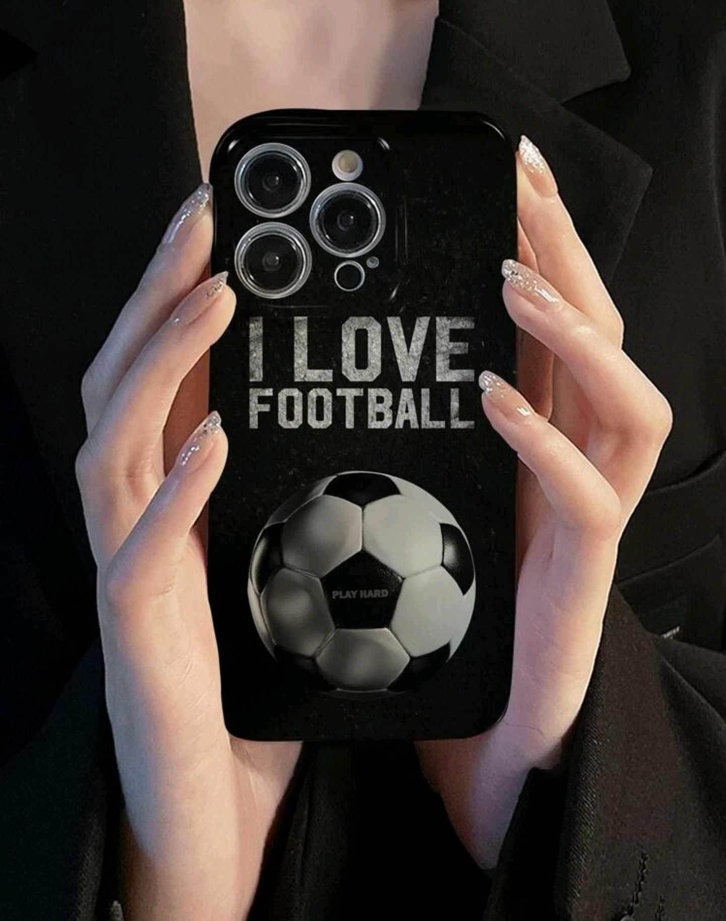 Coque imprimée ''i love football" - Le bazar de mymy