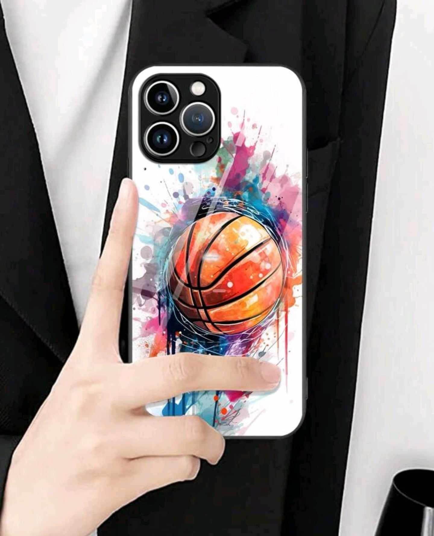 Coque multicolore motif Basket-Ball - Le bazar de mymy