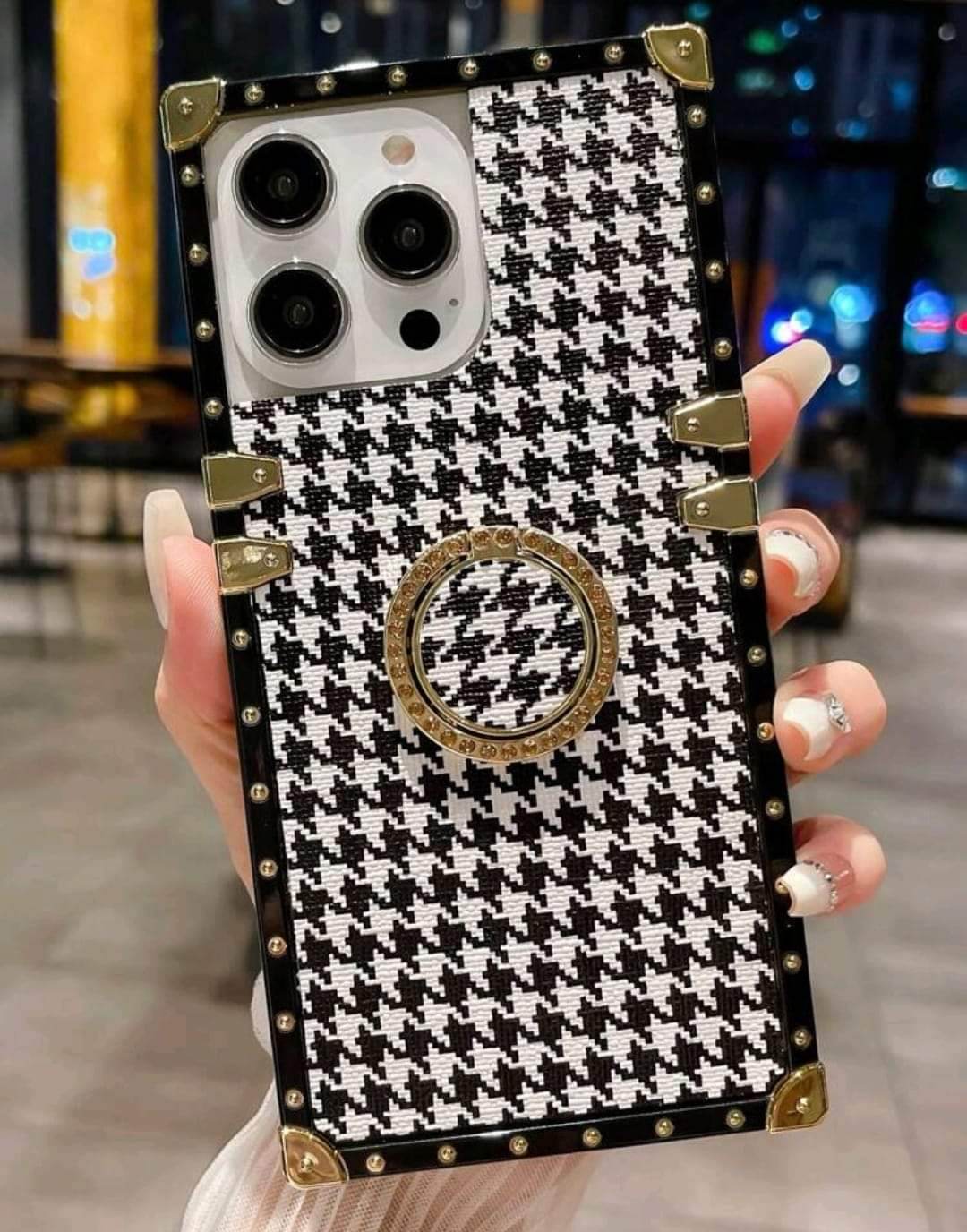 Coque a imprimé pied de poule - Le bazar de mymy