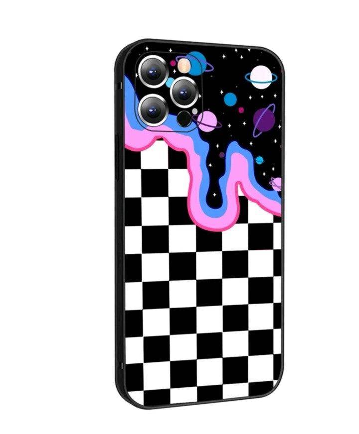 Coque de telephone portable motif damier - Le bazar de mymy