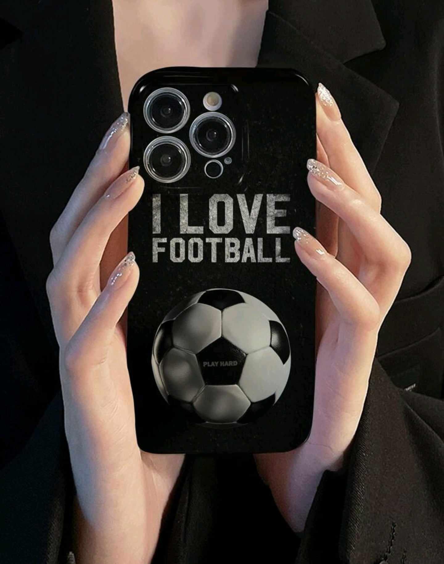 Coque imprimée ''i love football" - Le bazar de mymy 