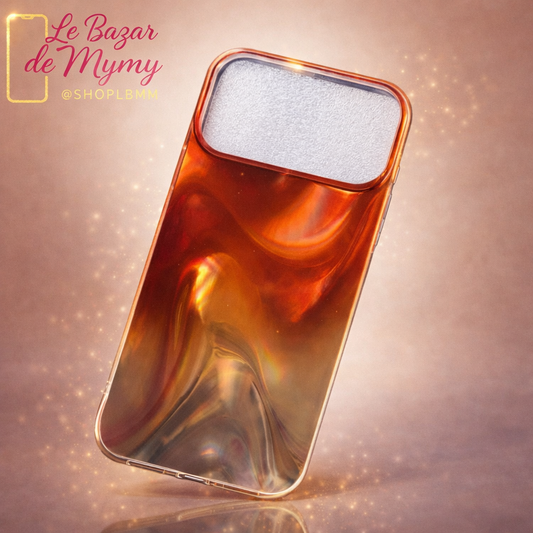 Coque Luxe Sunset Gold – Élégance Brillante