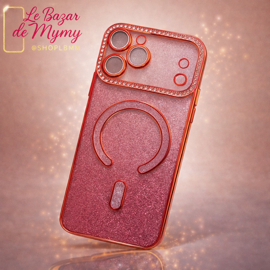 Coque Luxe Diamond Red – Brillance Absolue