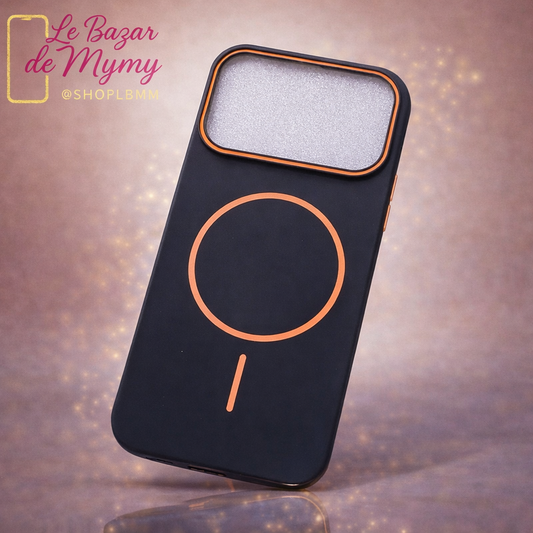 Coque noire + orange simple Midnight Power 🖤
