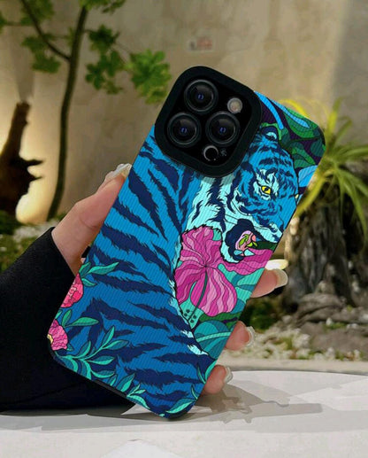 Coque imprimée tigre et fleur - Le bazar de mymy 